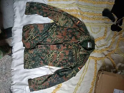 Buy L  German Army Field Shirt FLECKTARN CAMO Bundesvehr VINTAGE  Lightweight Jacket • 15£