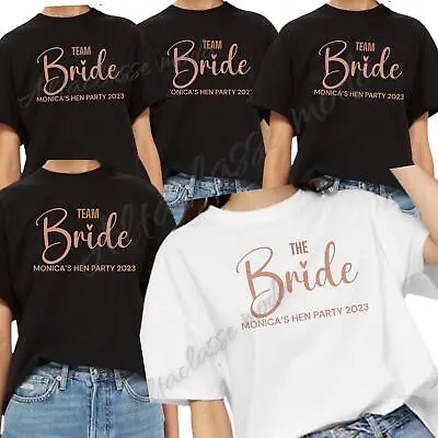 Buy Do Hen Party T Shirts Hen Stag Do Hen Printed Rose Gold Unisex Women Adults Top • 8.29£