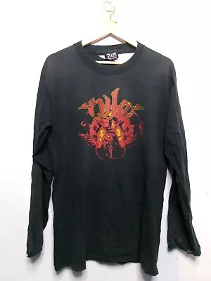 Buy Vintage Nile Shirt Mens Size Large Austalian Tour Metal Band Rare Long Sleeve • 37.47£
