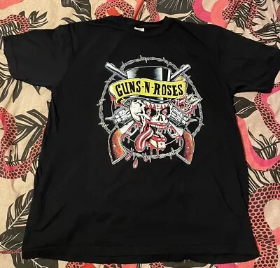 Buy Guns N Roses 1990 Brockum Reprint Tshirt Black Comfort Colors • 35£