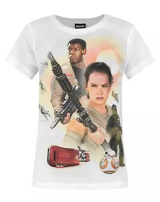Buy Star Wars White Short Sleeved T-Shirt (Girls) • 14.99£