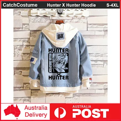 Buy Anime Hunter X Hunter Denim Jacket Hoodie Sweatshirt Hooded Casual Coat Unisex • 32.44£