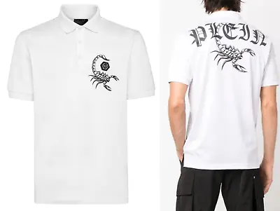 Buy Philipp Plein Scorpion Polo Shirt Logo Patch & Shirt T-Shirt Newseason • 216.70£
