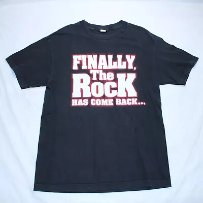 Buy Vintage WWF The Rock T Shirt Mens Large Black 2000 Wrestling Smackdown WWE • 77.99£
