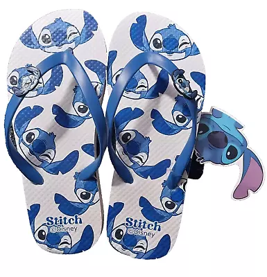 Buy Disney Stitch Pool Beach Holiday Flip Flops Slippers BNWT Size Medium UK 5-6 • 9.99£