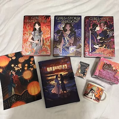 Buy Signed Illumicrate Girls Of Paper And Fire Books 1-3 With Merch • 84.99£