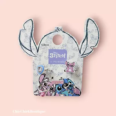Buy 🩵New Disney Lilo & Stitch Jewelry Set Ring Rings 5 Piece Set Primark BNWT🩵 • 8.99£