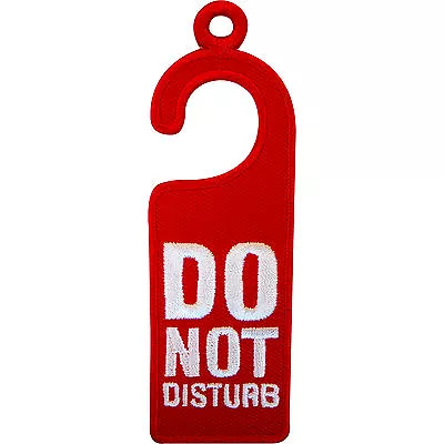 Buy Embroidered Do Not Disturb Iron On Patch Sew On Badge Sign Embroidery Applique • 2.79£