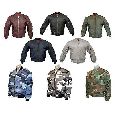 Buy MA1 Bomber Jacket US Air Force Army Style Flight Flying Padded Coat Defects • 34.95£