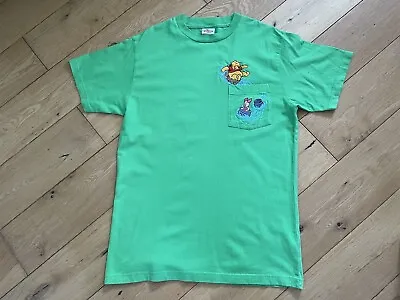 Buy Vintage Disney Store Winnie The Pooh T-Shirt Men’s Medium - Green Pocket 90s • 29.99£