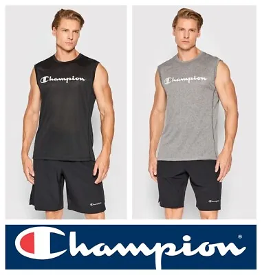Buy CHAMPION T-Shirt Vest Tank Top Gym Training Basketball Sleeveless Tee Mens Size • 9.99£