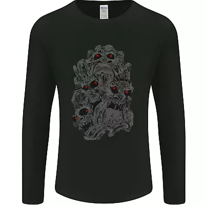 Buy Skull Disorder Heavy Metal Biker Gothic Mens Long Sleeve T-Shirt • 12.99£