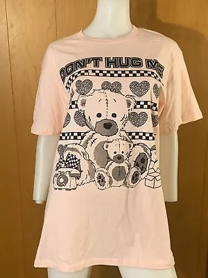 Buy New Don’t Hug Me Teddy Bear Antisocial Tee T-shirt Top Oversized Tunic Large • 26.05£