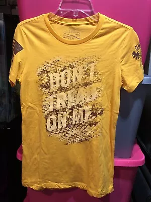 Buy Grunt Style Womens Yellow T-shirt Size Large “don’t Tread On Me” • 5.10£