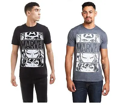 Buy Marvel Mens T-shirt Hero Eyes Light S-2XL Official • 10.49£