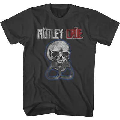 Buy Motley Crue Skull & Cuffs Men's T Shirt Metal Music Concert Merch • 42.84£