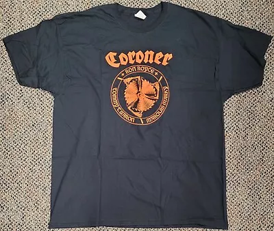 Buy Coroner Concert T-Shirt Black 2XL Ron Royce Tommy T. Baron Marquis Marky • 23.70£
