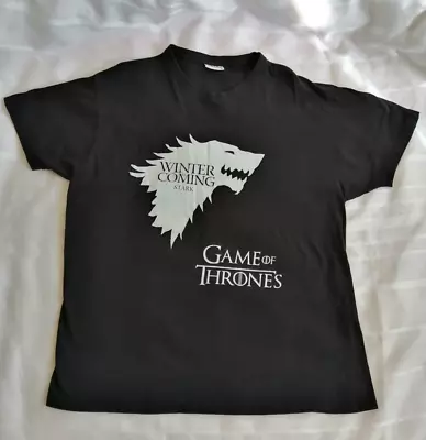Buy Game Of Thrones T Shirt Winter Is Coming Stark Black White Graphic XL • 9.95£