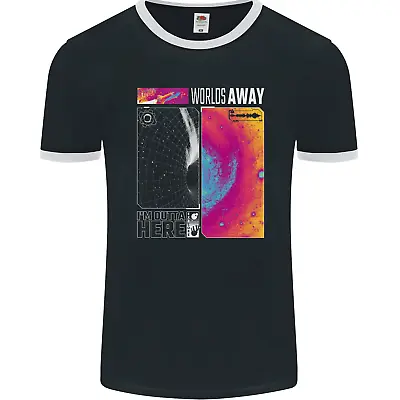 Buy Worlds Away Black Hole Space Planets Universe Mens Ringer T-Shirt FotL • 9.99£