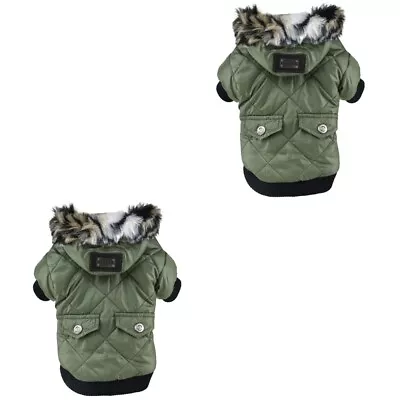 Buy  2 Pack Pet Winter Clothes Warm Dog Hoodie Wear Clothing Leopard Print • 24.25£