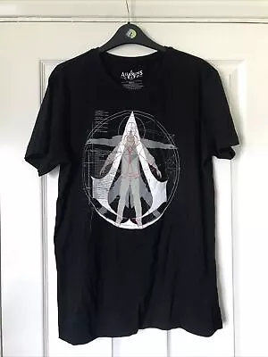 Buy Assassins Creed T Shirt. Size L Black 100% Cotton • 4£