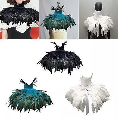 Buy Gothic Faux Feather Cape, Scarf, Cosplay, Comfortable Scarf, Faux Feather Cape • 19.50£