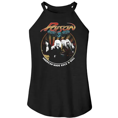 Buy Poison American Made Women's Rocker Tank Rock N Roll Band Photo Tee Talk Dirty • 27.94£