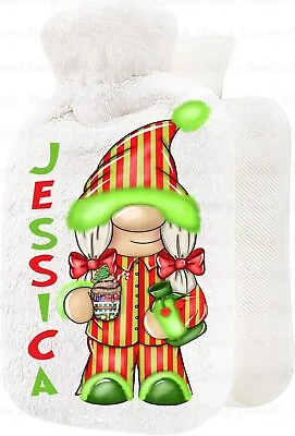 Buy Personalised Hot Water Bottle & Printed Cover Pyjama Gonk Perfect Present Gift • 13.99£