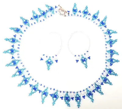 Buy Experienced Beading Kit - Necklace & Earring Set - Festive Frozen Theme Sparkle • 7.99£