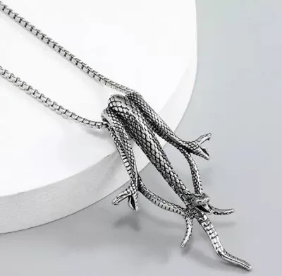 Buy Men's Women Snake Pendant Necklace Gothic Biker Hip Hop Python Animal Jewellery • 6.89£