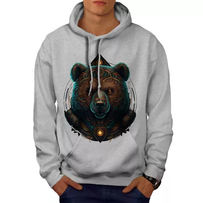 Buy Wellcoda Emperor Bear Mens Hoodie, Warrior Animal Casual Hooded Sweatshirt • 26.99£
