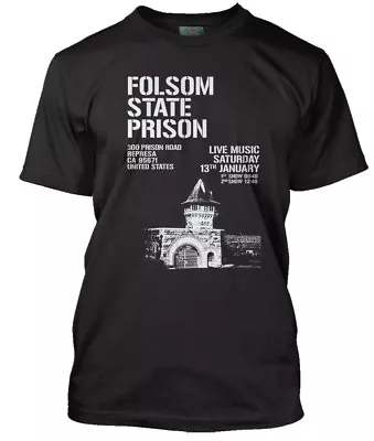 Buy Johnny Cash Folsom Prison Blues Inspired, Men's T-Shirt • 18£