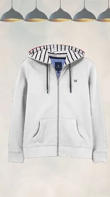Buy Ex Crew Clothing Women’s Long Sleeve  Zip Through Hoodie In White • 20.40£