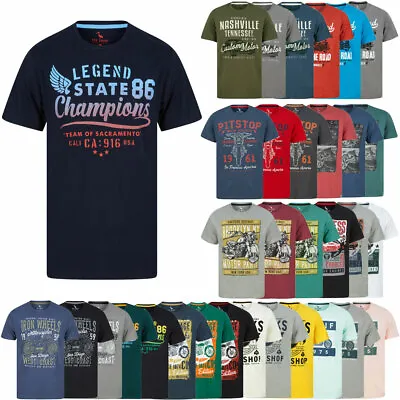 Buy Men's T-Shirt Vintage Retro Motorcyle Car Biker Graphic Print Summer Tee Top New • 9.99£