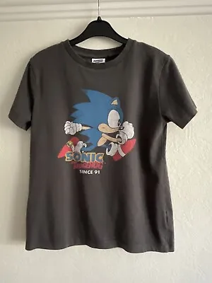 Buy SEGA Sonic The Hedgehog Short Sleeved T Shirt, Charcoal, Aged 8 Years • 7.95£