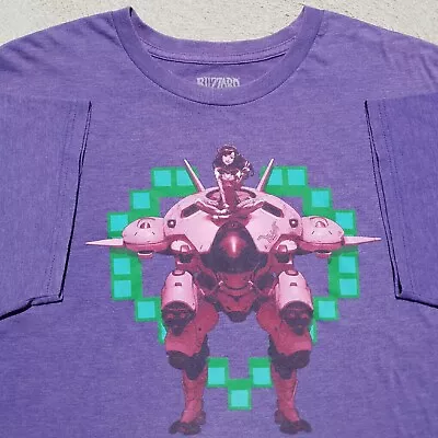 Buy Overwatch D.Va Shirt Mens XL Purple Hana Song Gamer Esports Tank Hero Jinx Tee • 15.78£