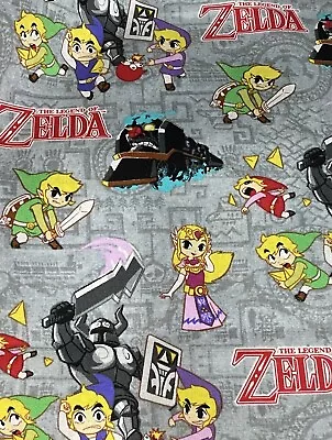 Buy The Legend Of Zelda Nintendo 100% Cotton Fabric 35cm X 110cm Wide Remnant • 14.99£