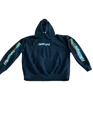 Buy Green Day Rainbow Unicorn Black Graphic Hoodie Size XL Pullover • 24.48£