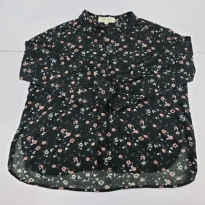 Buy Cloth & Stone Floral Button Down Shirt Top Women's Medium Pleated Back • 24.10£