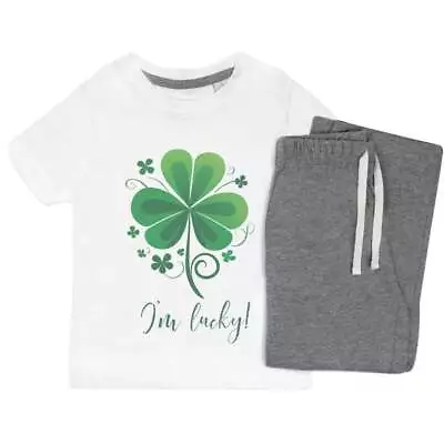 Buy 'I Am Lucky Text With Clover' Kids Nightwear / Pyjama Set (KP045320) • 14.99£