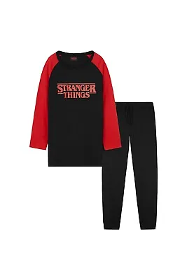 Buy Stranger Things Womens Long Sleeve Top And Bottoms Pyjama Set Comfortable Cotton • 19.49£