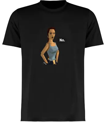 Buy Tomb Raider NO! Funny Gaming  Black T-shirt • 12.99£