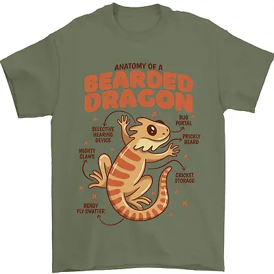 Buy Bearded Dragon Anatomy Lizards, Reptiles, Mens T-Shirt 100% Cotton • 7.49£
