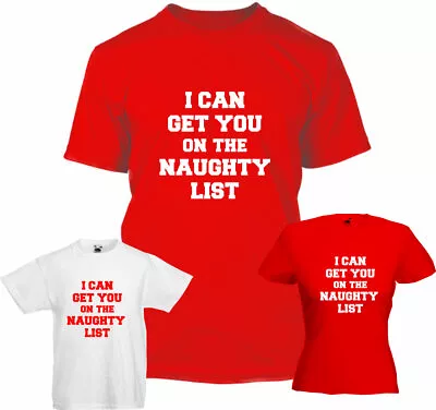 Buy NAUGHTY LIST - T Shirt, Christmas, Holly Willoughby, Fun, I Can Get You On, NEW • 9.49£