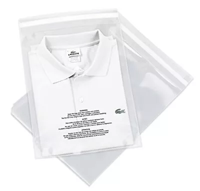 Buy - 12” X 15” (100 Count) Self Seal Clear Poly Bags With Suffocation Warning Fo... • 29.15£