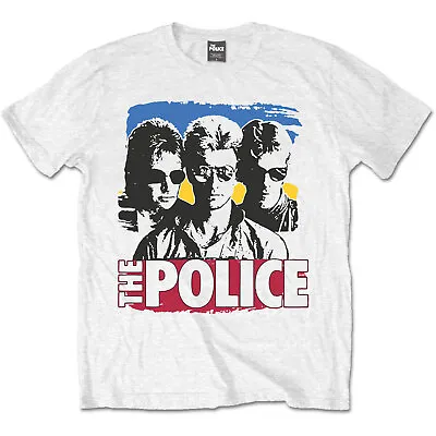 Buy THE POLICE - Official Unisex T- Shirt - Band Photo Sunglasses - White Cotton • 16.99£