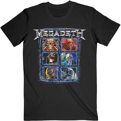 Buy Megadeth Vic Head Grid Black T-Shirt - OFFICIAL • 16.29£