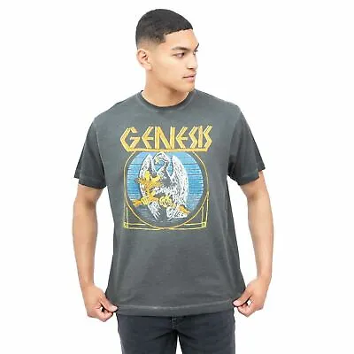 Buy Official Genesis Mens  Bird Acid Wash T-Shirt Vintage Black S - XXL • 13.99£