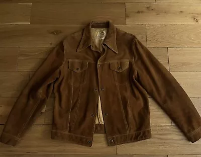 Buy Vintage Cinnamon Suede 50s 60s Leather Jacket Type 3 Made In USA • 175£