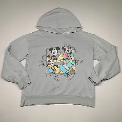 Buy Vintage Mickey Mouse & Friends Women Sweater S Gray Minnie Donald Duck Hoodie Sw • 7.69£
